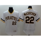 Men Pittsburgh Pirates #22 Andrew McCutchen Majestic White Flexbase Authentic Collection Cooperstown Player Jersey