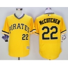 Men Pittsburgh Pirates #22 Andrew McCutchen Majestic Yellow Flexbase Authentic Collection Player Jersey