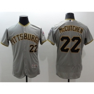 Men Pittsburgh Pirates #22 Andrew McCutchen Majestic grey Flexbase Authentic Collection Player Jersey