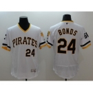 Men Pittsburgh Pirates #24 Barry Bonds Majestic White Flexbase Authentic Collection Cooperstown Player Jersey