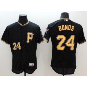 Men Pittsburgh Pirates #24 barry bonds Majestic black Flexbase Authentic Collection Player Jersey