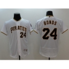 Men Pittsburgh Pirates #24 barry bonds Majestic white Flexbase Authentic Collection Player Jersey