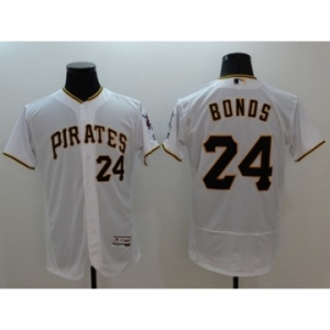 Men Pittsburgh Pirates #24 barry bonds Majestic white Flexbase Authentic Collection Player Jersey