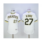 Men Pittsburgh Pirates #27 Jung Ho Kang Majestic White Flexbase Authentic Collection Cooperstown Player Jersey