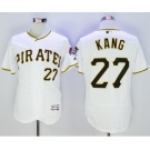 Men Pittsburgh Pirates #27 Jung Ho Kang Majestic White Flexbase Authentic Collection Player Jersey