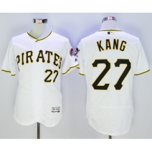 Men Pittsburgh Pirates #27 Jung Ho Kang Majestic White Flexbase Authentic Collection Player Jersey