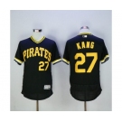 Men Pittsburgh Pirates #27 Jung Ho Kang Majestic black Flexbase Authentic Collection Cooperstown Player Jersey