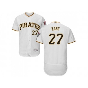 Men Pittsburgh Pirates #27 Jung-ho Kang White Flexbase Authentic Collection Stitched MLB Jersey