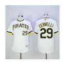 Men Pittsburgh Pirates #29 Francisco Cervelli Majestic White Flexbase Authentic Collection Cooperstown Player Jersey