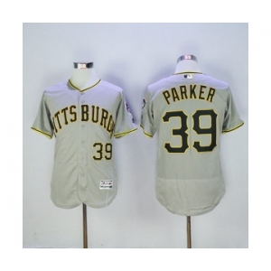 Men Pittsburgh Pirates #39 dave parker Majestic Grey Flexbase Authentic Collection Player Jersey