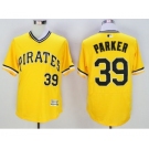 Men Pittsburgh Pirates #39 dave parker Majestic Yellow Flexbase Authentic Collection Player Jersey