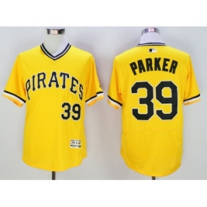 Men Pittsburgh Pirates #39 dave parker Majestic Yellow Flexbase Authentic Collection Player Jersey