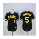 Men Pittsburgh Pirates #5 Josh Harrison Majestic black Flexbase Authentic Collection Cooperstown Player Jersey