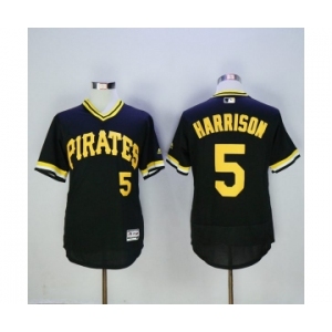 Men Pittsburgh Pirates #5 Josh Harrison Majestic black Flexbase Authentic Collection Cooperstown Player Jersey