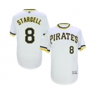 Men Pittsburgh Pirates #8 Willie Stargell Majestic White Flexbase Authentic Collection Cooperstown Player Jersey