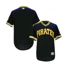 Men Pittsburgh Pirates Blank Majestic black Flexbase Authentic Collection Cooperstown Jersey