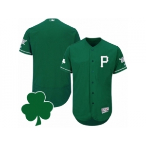 Men Pittsburgh Pirates St. Patricks Day Blank Green Celtic Flexbase Authentic Collection Jersey