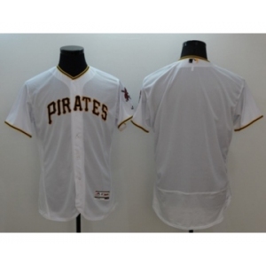 Men Pittsburgh Pirates blank Majestic white Flexbase Authentic Collection Player Jersey