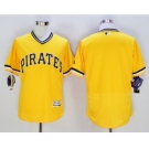 Men Pittsburgh Pirates blank Majestic yellow Flexbase Authentic Collection Player Jersey