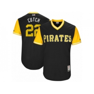 Men's 2017 Little League World Series Pirates #22 Andrew McCutchen Cutch Black Jersey