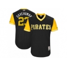 Men's 2017 Little League World Series Pirates #23 David Freese Davehuman Black Jersey