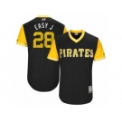 Men's 2017 Little League World Series Pirates #28 John Jaso Easy J Black Jersey