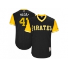 Men's 2017 Little League World Series Pirates #41 Daniel Hudson Huddy Black Jersey