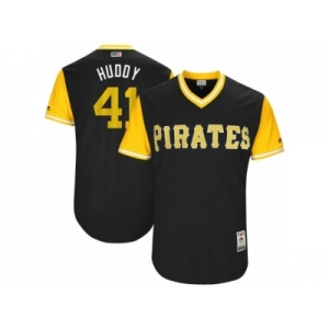 Men's 2017 Little League World Series Pirates #41 Daniel Hudson Huddy Black Jersey