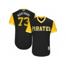 Men's 2017 Little League World Series Pirates #73 Felipe Rivero Nightmare Black Jersey