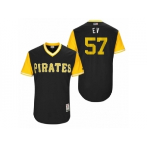 Men's 2017 Little League World Series Pirates Trevor Williams #57 EV Black Jersey