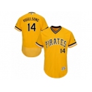 Men's Majestic Pittsburgh Pirates #14 Ryan Vogelsong Gold Flexbase Authentic Collection MLB Jersey