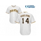 Men's Majestic Pittsburgh Pirates #14 Ryan Vogelsong Replica White Home Cool Base MLB Jersey