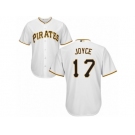 Men's Majestic Pittsburgh Pirates #17 Matt Joyce Replica White Home Cool Base MLB Jersey