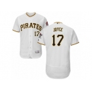 Men's Majestic Pittsburgh Pirates #17 Matt Joyce White Flexbase Authentic Collection MLB Jersey