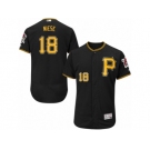 Men's Majestic Pittsburgh Pirates #18 Jon Niese Black Flexbase Authentic Collection MLB Jersey