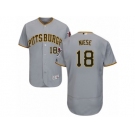 Men's Majestic Pittsburgh Pirates #18 Jon Niese Grey Flexbase Authentic Collection MLB Jersey