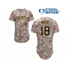 Men's Majestic Pittsburgh Pirates #18 Jon Niese Replica Camo Alternate Cool Base MLB Jersey