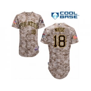 Men's Majestic Pittsburgh Pirates #18 Jon Niese Replica Camo Alternate Cool Base MLB Jersey