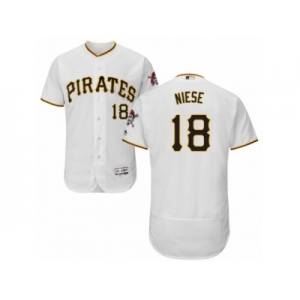 Men's Majestic Pittsburgh Pirates #18 Jon Niese White Flexbase Authentic Collection MLB Jersey
