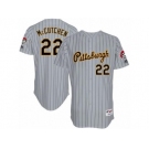 Men's Majestic Pittsburgh Pirates #22 Andrew McCutchen Replica Grey 1997 Turn Back The Clock MLB Jersey