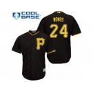 Men's Majestic Pittsburgh Pirates #24 Barry Bonds Replica Black Alternate Cool Base MLB Jersey