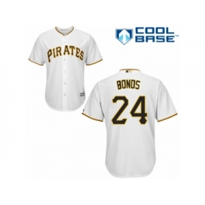 Men's Majestic Pittsburgh Pirates #24 Barry Bonds Replica White Home Cool Base MLB Jersey