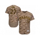 Men's Majestic Pittsburgh Pirates #27 Jung-ho Kang Camo Flexbase Authentic Collection MLB Jersey