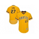 Men's Majestic Pittsburgh Pirates #27 Jung-ho Kang Gold Flexbase Authentic Collection MLB Jersey