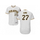 Men's Majestic Pittsburgh Pirates #27 Jung-ho Kang White Flexbase Authentic Collection MLB Jersey