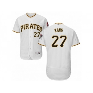 Men's Majestic Pittsburgh Pirates #27 Jung-ho Kang White Flexbase Authentic Collection MLB Jersey