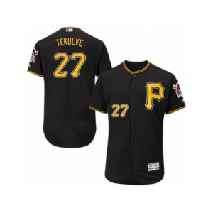Men's Majestic Pittsburgh Pirates #27 Kent Tekulve Black Flexbase Authentic Collection MLB Jersey