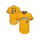 Men's Majestic Pittsburgh Pirates #27 Kent Tekulve Gold Flexbase Authentic Collection MLB Jersey