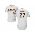 Men's Majestic Pittsburgh Pirates #27 Kent Tekulve White Flexbase Authentic Collection MLB Jersey