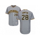 Men's Majestic Pittsburgh Pirates #28 Brandon Cumpton Grey Flexbase Authentic Collection MLB Jersey